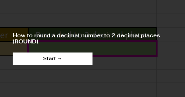 How to round a decimal number to 2 decimal places (ROUND)