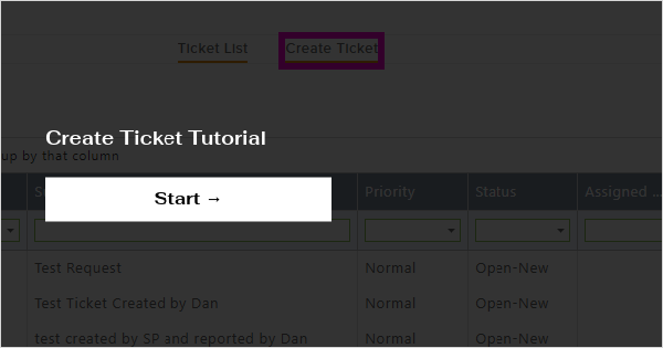 Ticket Tutorial