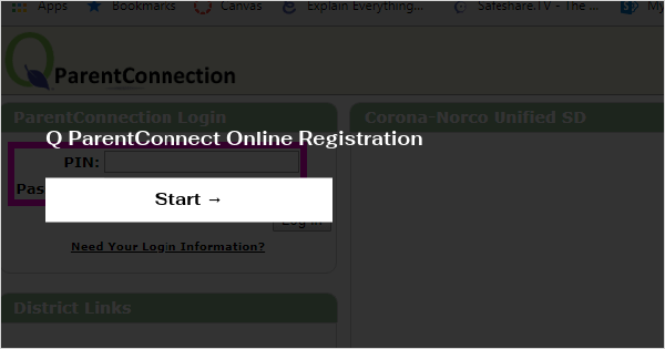 Q ParentConnect Online Registration