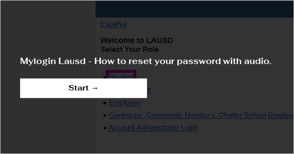 Mylogin Lausd How To Reset Your Password With Audio 