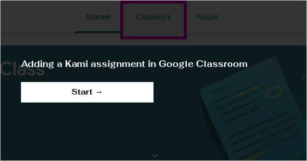how to turn in kami assignments on google classroom