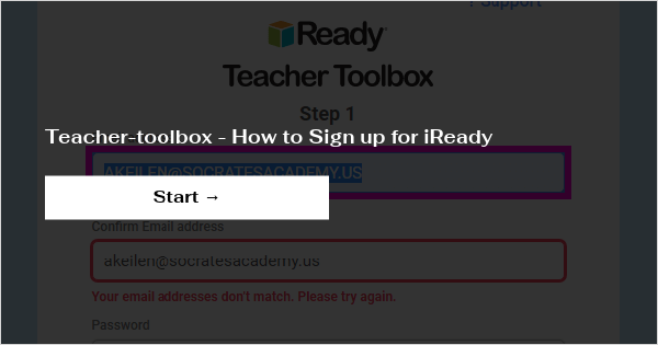 Teacher-toolbox - How to Sign up for iReady