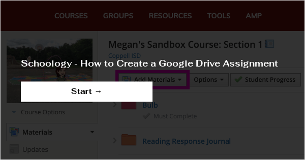 how to make a google drive assignment