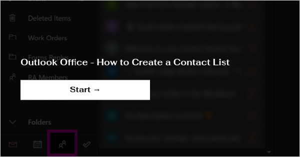 how to create contact list in outlook 365