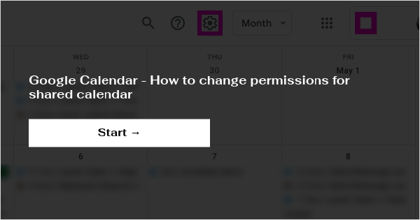 Google Calendar How to change permissions for shared calendar