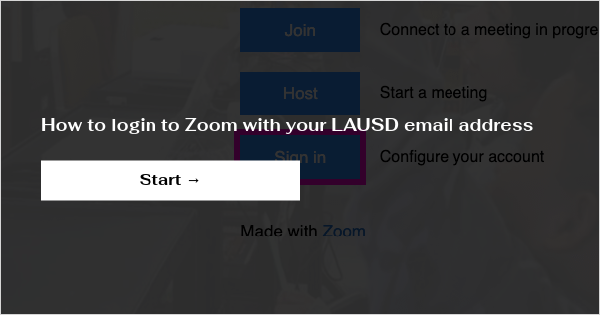 How to login to Zoom with your LAUSD email address