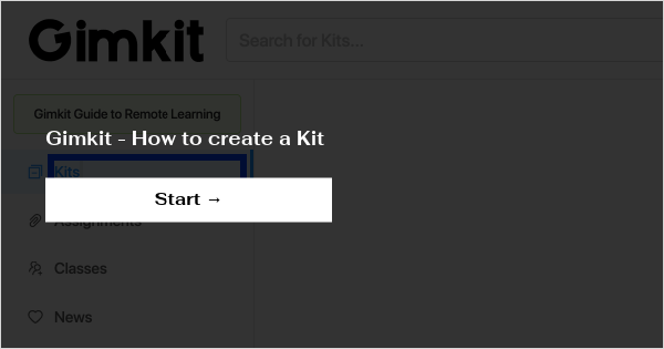 how to make a gimkit assignment as a student