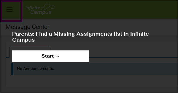 missing assignments email to parents