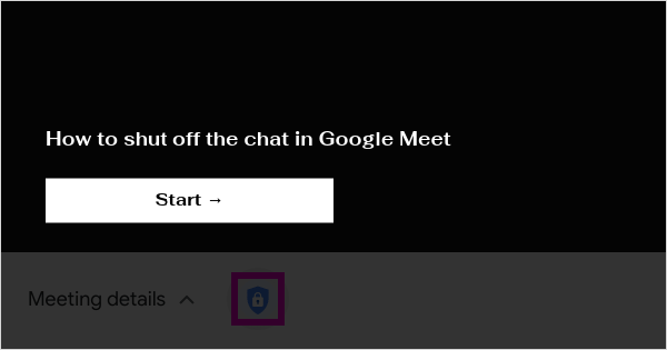 disable chat in google meet