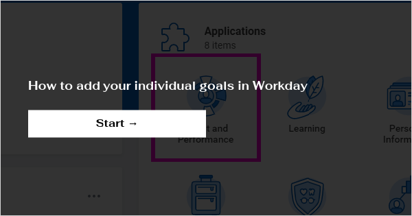 How to add your individual goals in Workday