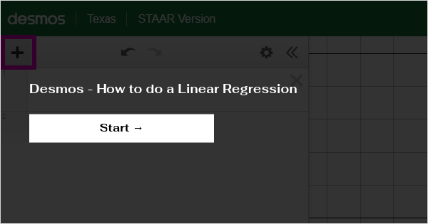 how do you find the line of regression on desmos