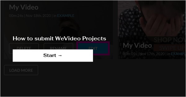 how to submit an assignment on wevideo