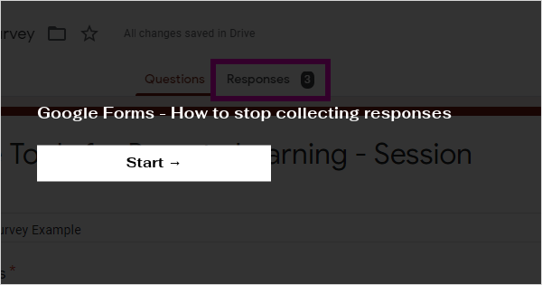 how to make google form stop collecting responses