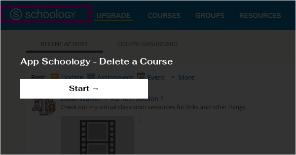 how to delete homework on schoology