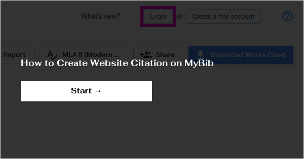 How to Create Website Citation on MyBib