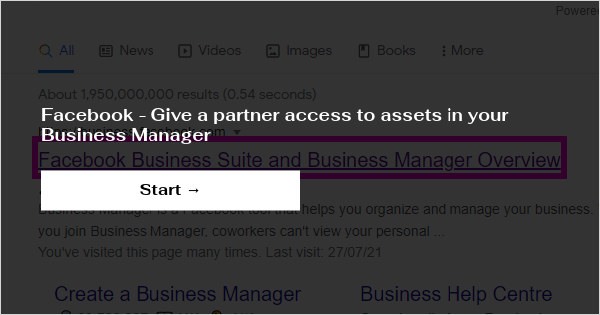 Facebook Business Manager: Giving Partner Access to Assets