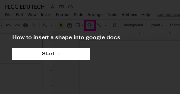 How To Insert A Shape Into Google Docs