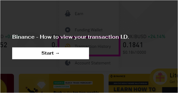 how to check binance transaction id