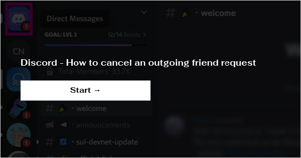 how to cancel friend request in discord