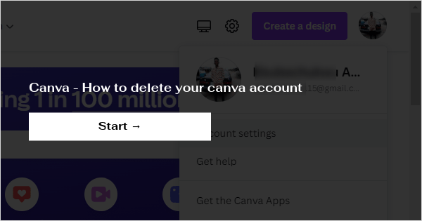 Canva - How to delete your canva account