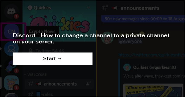 discord private message in channel