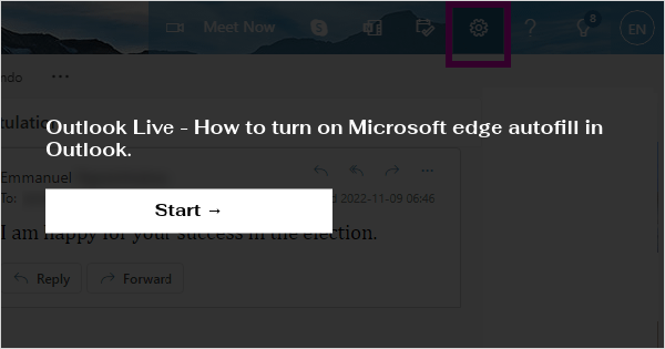 microsoft outlook email address autofill