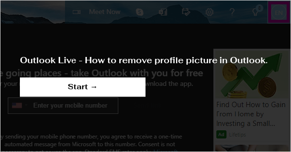 comment retirer photo profil outlook