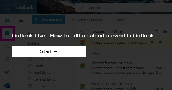 Outlook Live How to edit a calendar event in Outlook