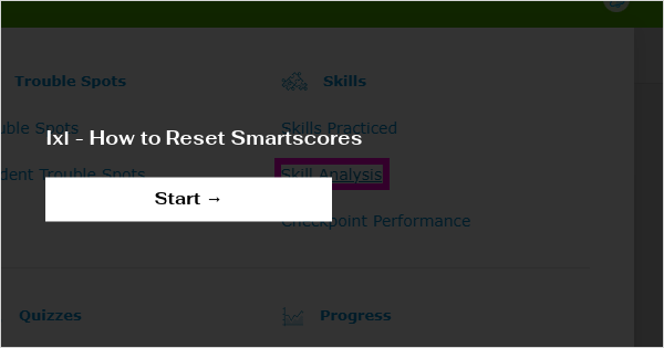 how to restart an assignment on ixl