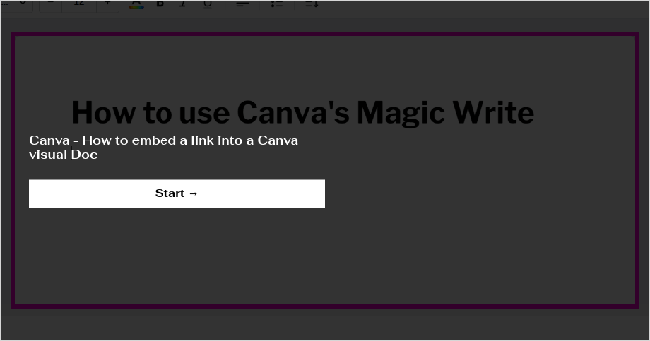 link an email in canva