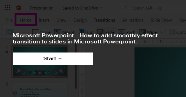 how to create page turning effect in powerpoint