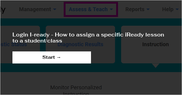 how to assign assignments in iready