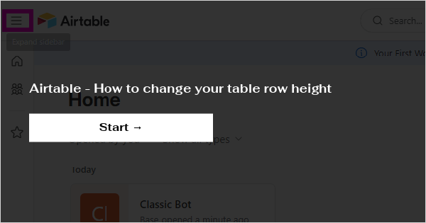 Airtable How to change your table row height