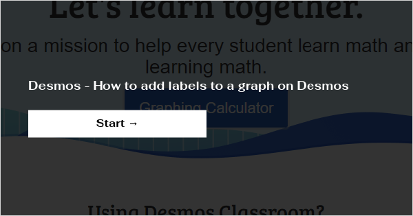 Desmos How To Add Labels To A Graph On Desmos