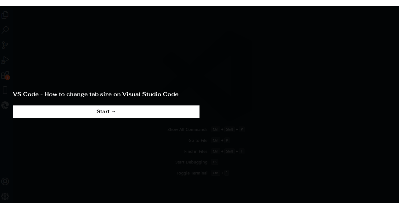 VS Code How to change tab size on Visual Studio Code