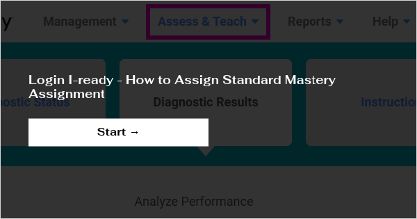 how to assign assignments in iready