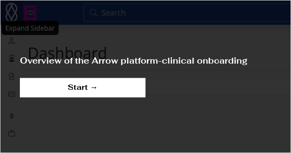 Overview of the Arrow platform-clinical onboarding