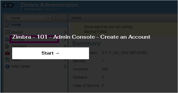 Zimbra Admin Console - Beginners Guide For Mali Server Admin