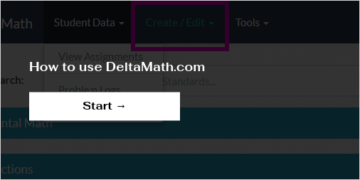 how to submit an assignment on delta math