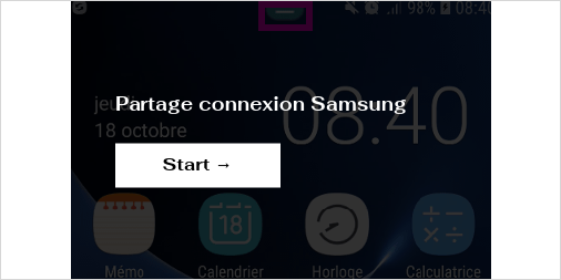 comment faire partage connexion samsung galaxy