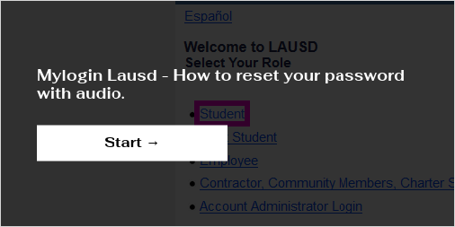 Mylogin Lausd How To Reset Your Password With Audio 