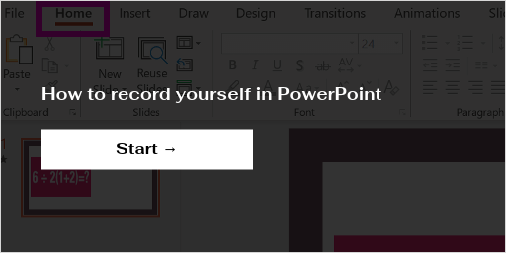 record yourself giving powerpoint presentation