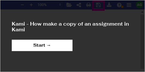 how to make a copy of an assignment in kami