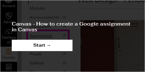 how to create google assignment in canvas