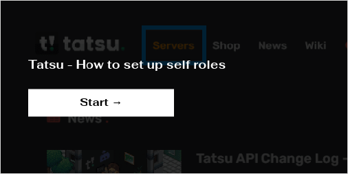 Tatsu - How to set up self roles