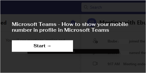 how can i add my phone number in teams