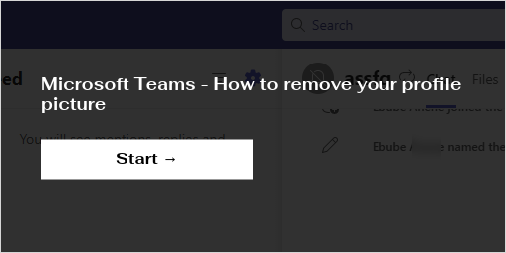 how to remove my name from microsoft teams