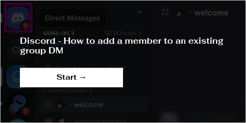 how to add a new group in discord