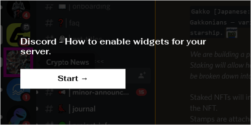 Discord - How to enable widgets for your server.