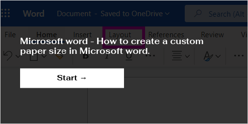 microsoft word mac custom page size